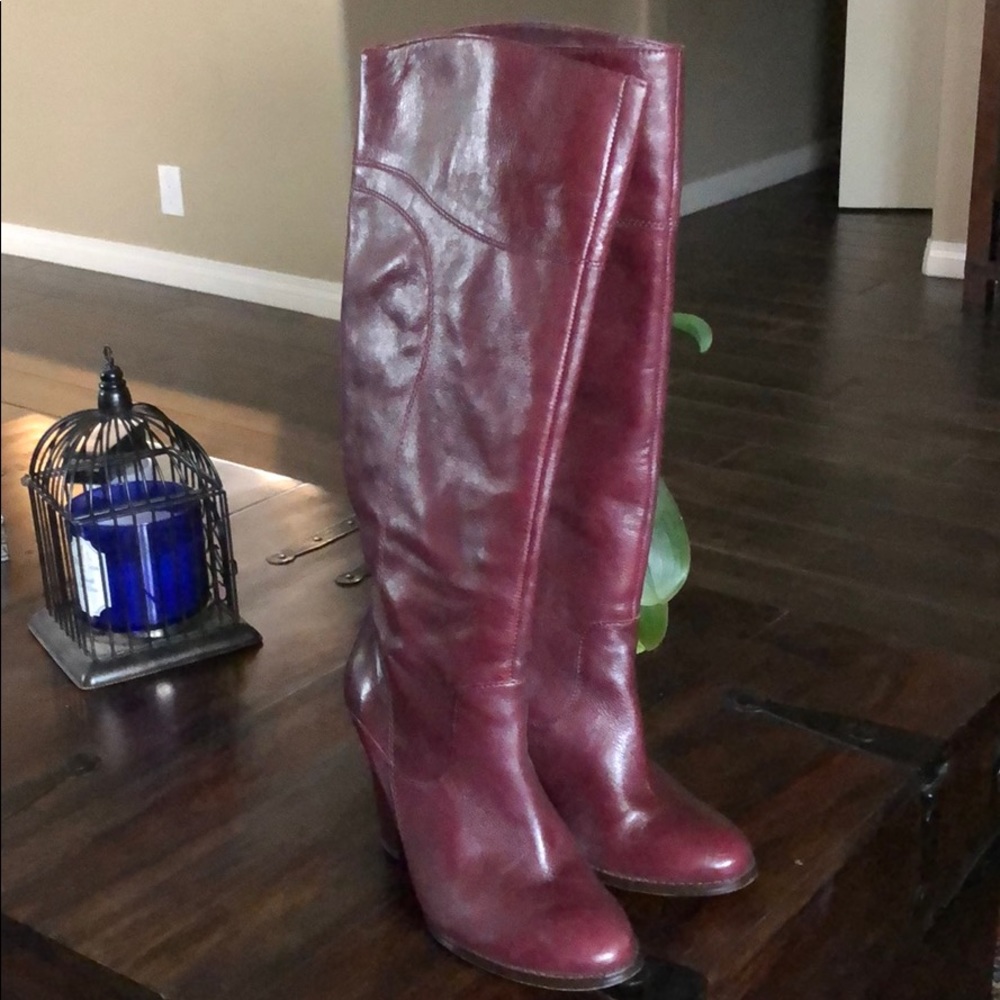 Burgundy Boots by Audrey Brooke size 8